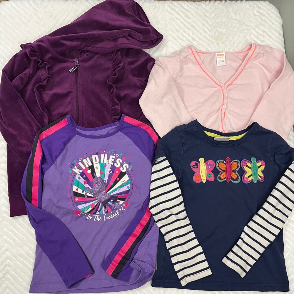 Girls Long Sleeve Shirt‎ Cardigan Jacket Bundle size medium Hanna Andersson - Picture 11 of 14